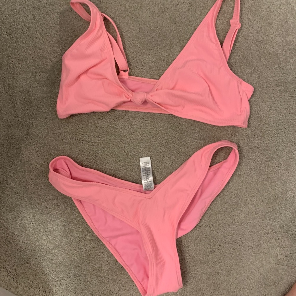 Pink swimsuit!